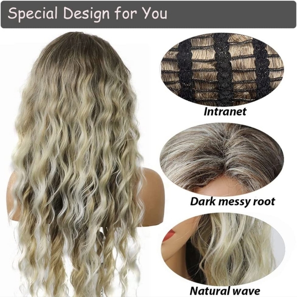 Long Blonde Wavy Wig - Picture 4 of 4